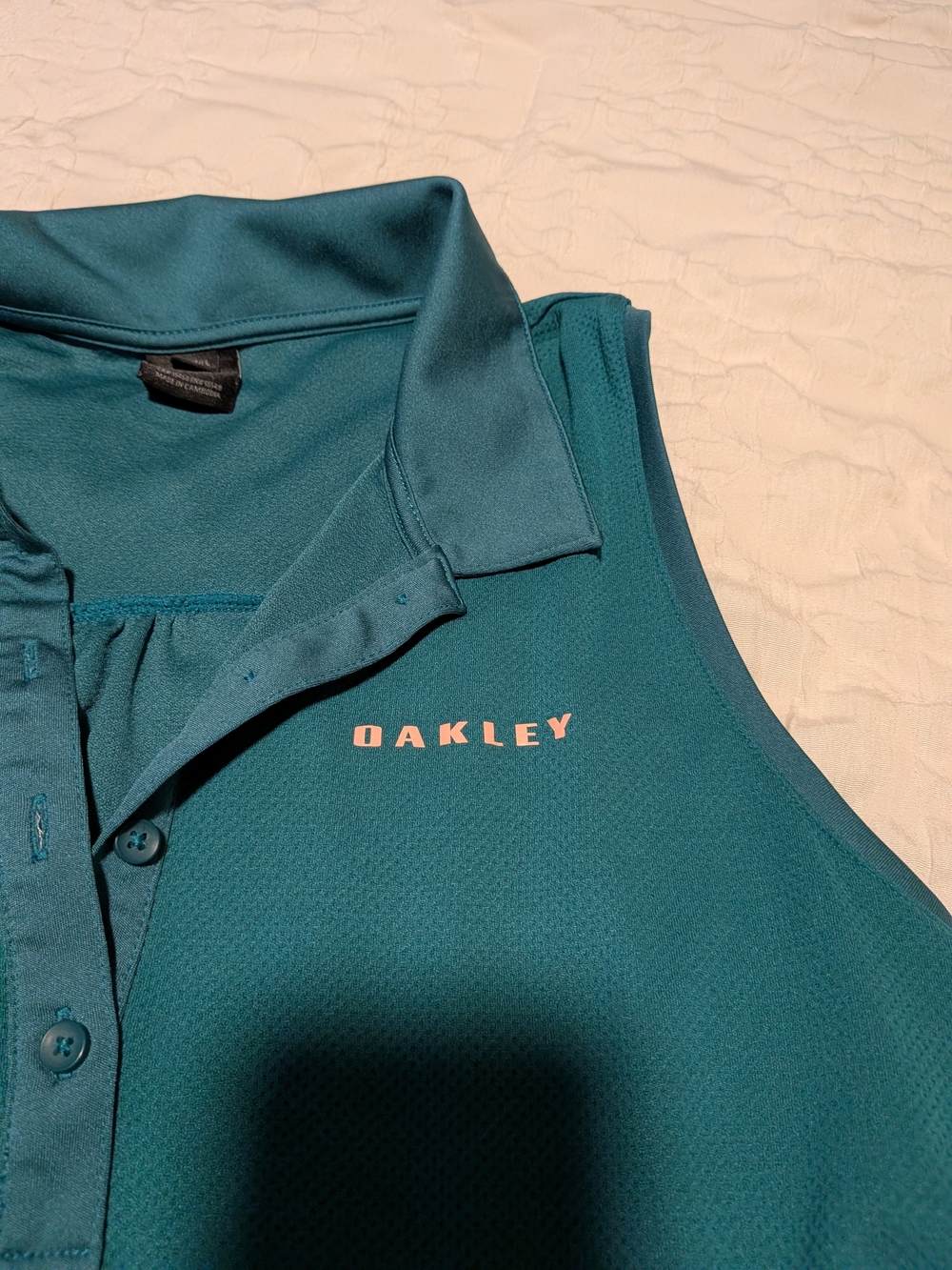 Oakley Women’s Sleeveless Polo Tank Top — Teal